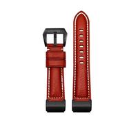 CIEMJSYNF Vintage Leather Replacement Watch Strap Compatible With Casio Master G Mudmaster GG-1000 GWG-100 GSG-100 Watch Band Bracelet Black(Y01 red-black)