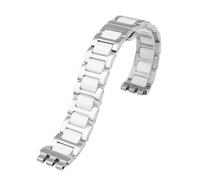 CIEMJSYNF Watch Chain Compatible With Swatch Irony Classic Collection YVS441G YAS112G Stainless Steel Ceramic Watch Band 17MM 19MM(White,19mm)