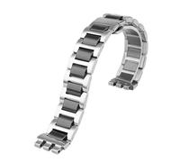 CIEMJSYNF Watch Chain Compatible With Swatch Irony Classic Collection YVS441G YAS112G Stainless Steel Ceramic Watch Band 17MM 19MM(Black,19mm)