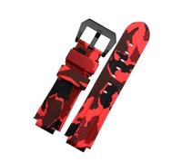 CIEMJSYNF Waterproof Silicone Raised Mouth WatchBand Compatible With Timex Tide Series T2N739 T2N720 T2N721Compatible With Panerai PAM111 Strap(Camored-black)