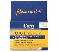 Cien Energy - Q10 Energy Anti-Wrinkle Night Face Cream 50 ml Energizing with Orange Extract and Acerola Cherry.