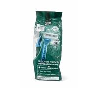Cien Men 3-Blade Disposable Razors, 8 Count - Smooth & Comfortable with Lubricating Strip, Aloe & Vitamin E, Easy Grip Handle