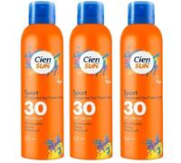 Cien Sun Transparent Sun Spray SPF 30 High Protection Sport Sunscreen Spray - UVA & UVB Protection, Fast Absorbing, Cooling Effect, Water Resistant, (Pack of 3 x 200Each)