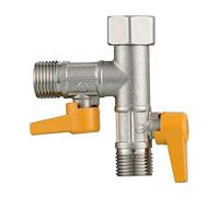 Ciencia Brass Water Diverter 3 Way Shower Diverter Valve T Adapter Shower Head Shut-Off Valve for Showerhead and Shower Hose, DSF009