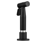 CIENCIA Kitchen Faucet Sprayer Set, Pull Out Spray Head with Side Sprayer Hose and Holder, Stainless Steel, Black, WS030CF