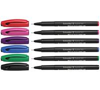 SCHNEIDER Topliner 967 Fineliner Pens - Assorted Colours (Pack of 6) - NEW