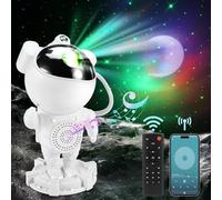 Cienxuan Astronaut Projector Star Night Light for Bedroom with Bluetooth Music, Nebula Galaxy Ceiling Led Light Projector with Timer and Remote, Starry Lamp for Gaming Room, Home Theater