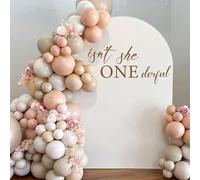 CIEQR Isn't She Onederful Decal - Sweet One Birthday Decorations for First Birthday Party, Anniversary, Baby Shower, Backdrop, Balloon Arch...