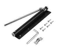Cierrapuertas automático de fuerza Ajustable de aluminio, herramienta amortiguadora de bisagra de puerta ignífuga para USO en el hogar y la oficina, 88 lb, ligero, Negro,