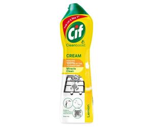 Cif Cleanboost Lemon Multi-Surface Cream Cleaner, 500Ml