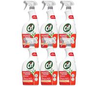 Cif Cleanboost Power Shine Kitchen Spray 700ml Pack of 6 Boost Power Shiny Surface Hob Worktop Cleaner Grease Remove with Welari Thank You Card | (6pack) (4200ml)