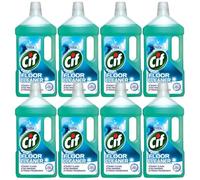 Cif Floor Cleaner Ocean 950ml Pack of 8 All Purpose Cleaning Liquid for Tiles Vinyl Linoleum Dirt Stain Mark Remover Kitchen Bathroom Home with Welari Thank You Card | (8pack) (7600ml)