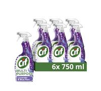 Cif Lavender & Blue Fern Multipurpose Cleaner Spray eliminates 99.9% of bacteria & viruses¹ all purpose cleaner 6x 750 ml