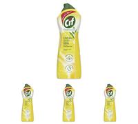 Cif Lemon Cream Cleaner multipurpose surface cleaner with 100% natural cleaning particles removes 100% of the toughest dirt 750 ml (Pack of 4)