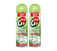 Cif Mousse Bathroom Cleaner Spray Citrus Lemon Foam Power Shine 500ml x 2 Dirt Soap Scum Limescale Remover for Plastic Enamel Chrome with Welari Thank you Card (2pack)