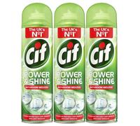 Cif Mousse Bathroom Cleaner Spray Citrus Lemon Foam Power Shine 500ml x 3 Dirt Soap Scum Limescale Remover for Plastic Enamel Chrome with Welari Thank you Card (3pack)