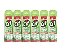 Cif Mousse Bathroom Cleaner Spray Citrus Lemon Foam Power Shine 500ml x 6 Dirt Soap Scum Limescale Remover for Plastic Enamel Chrome with Welari Thank you Card (6pack)