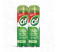 Cif Mousse Bathroom Cleaner Spray CITRUS POWER Shine 2 x 500ml - Effectively removes dirt, grime, and soap scum while leaving a refreshing citrus fragrance.