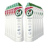 Cif Original Cream Multipurpose Surface Cleaner enriched with a fresh, ocean scent made with 100% natural cleaning particles for gentle and reliable cleaning, Multi Buy 12 Pack