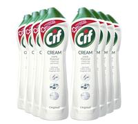 Cif Original Cream Multipurpose Surface Cleaner enriched with a fresh, ocean scent made with 100% natural cleaning particles for gentle and reliable cleaning, Multi Buy 8 Pack