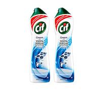 Cif Original Multipurpose Surface Cleaner Cream for Kitchen & Bathroom, Ocean Breeze Scent, 100% Dirt Removal with Natural Cleaning Particles, 2x500ml