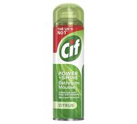 Cif Power & Shine Citrus Mousse Bathroom Cleaner soap scum & daily dirt removal for cleaning plastic, enamel, and chrome surfaces 500 ml