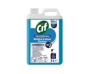 Cif Professional Conc Window+Glass Cleaner 2 Litres Pack of 2 9303534