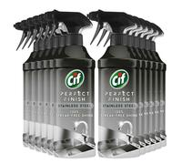 Cif Stainless Steel specialist Spray Scientifically designed to remove stubborn dirt for 100% streak-free shine on the stainless steel surfaces, Multi Buy 12 Pack