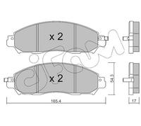 CIFAM 822-1081-0 Brake Pad Set, disc brake for NISSAN,RENAULT
