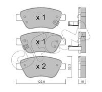CIFAM 822-321-4 Brake Pad Set, disc brake for OPEL,VAUXHALL