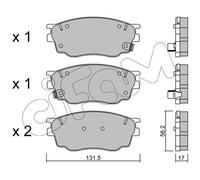 CIFAM 822-475-0 Brake Pad Set, disc brake for MAZDA,MAZDA (FAW)