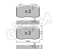 CIFAM 822-563-5 Brake Pad Set, disc brake for MERCEDES-BENZ,MERCEDES-BENZ (BBDC)