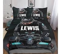 CIFEAR F1 Racing 3D Printed Bedding Duvet Cover with Zipper Closure for Bedding Set, Soft Microfiber for Kids Teens Adults Bedding Quilt Cover Double(200x200cm)