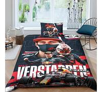 CIFEAR F1 Racing Duvet Cover Set 3D Printed Quilt Cover Set Soft Microfiber Bedding Set Quilt Cover with Zipper Closure for Children And Adults Single（135x200cm）