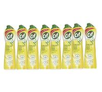 Ciff Cream Cleaner Lemon 500ml (Pack of 8) | Multi-Purpose Surface Cleaner | Tough on Grease & Grime, Leaves a Fresh Lemon Scent