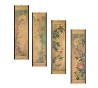CIFIBIFUN Wall Scroll Hanging Painting Decor Chinese Art Vintage Flower