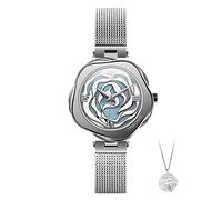 CIGA Design Denmark Rose Quartz Watches Milanese Mesh Bracelet