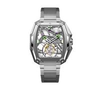 CIGA Design Hunter Tourbillon Skeleton Mechanical Watch (Silver)