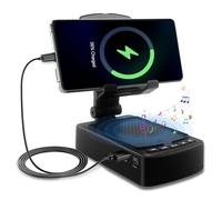 CIGAA Gifts For Men Birthday Present 3-In-1 Bluetooth Speaker Phone Stand Dad Birthday Gifts For Mens Gifts Clearance Portable Charger Foldable Phone Holder & Speaker Gadget For Men