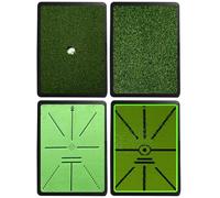CIGAA Golf Mat Training Aids Practice mats: 4-In-1 Golf Swing Training Aid Replaceable Mats For Winter Fairway, Durable Impact Non-Slip Rubber Base, For Golf Beginners & Enthusiasts