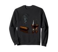 Cigar and Bourbon Great for Cigar Lounge Neat Whiskey Sweatshirt