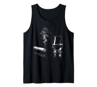 Cigar and Bourbon Great for Cigar Lounge Neat Whiskey Tank Top