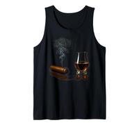 Cigar and Bourbon Great for Cigar Lounge Neat Whiskey Tank Top