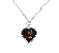 Cigar And Wine Urn Necklace for Ashes Pet Dog Cat Cremation Jewellery Alloy Memorial Keepsake Pendant