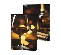 Cigar And Wine Whiskey Funny Tablet Cases Multi-Viewing Angels Trifold Stand Case Compatible with iPad Series
