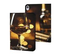 Cigar And Wine Whiskey Funny Tablet Cases Multi-Viewing Angels Trifold Stand Case Compatible with iPad Series