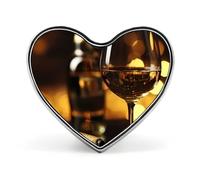 Cigar And Wine Whiskey Heart Metal Badges Decorative Brooches Fashionable Lapel Pin for Hat Backpack Clothing