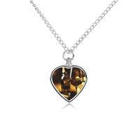 Cigar And Wine Whiskey Pet Urns Necklace Jewelry Metal Heart Pendant Memorial Necklaces for Ashes with Funnel Kit