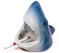 Cigar Ashtray, Ceramic Ash tray for Cigarettes, Shark Windproof Large Ashtray, Outdoor Ash Tray for Home Office Decoration