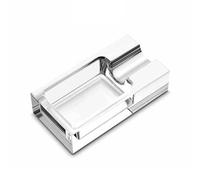 Cigar Ashtray Square Crystal Glass Large Slot Durable Cigarettes Ash Holder for Home,Office, Patio, Bars Et (Transparent)